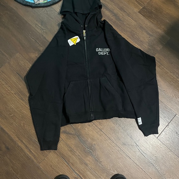 Gallery Dept Black Zip-Up Hoodie - Picture 2 of 6